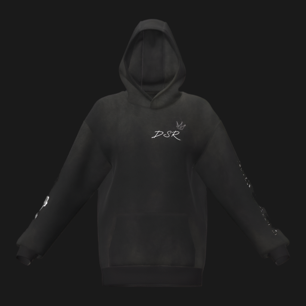 DSR Faded Hoodie - Smoky Black