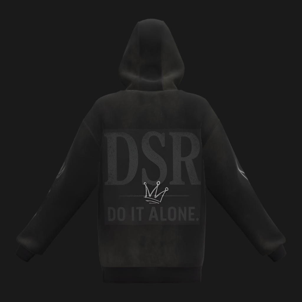 DSR Faded Hoodie - Smoky Black