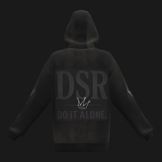 DSR Faded Hoodie - Smoky Black